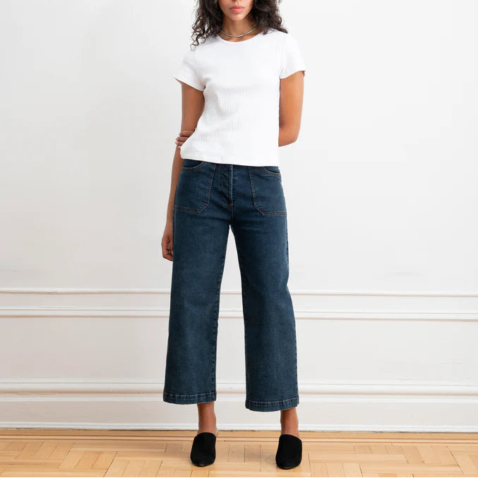 Miranda Pointelle Tee in White
