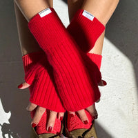 Cashmere Wrist Warmer in Red