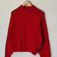 Zoe Cotton Sweater in Chili