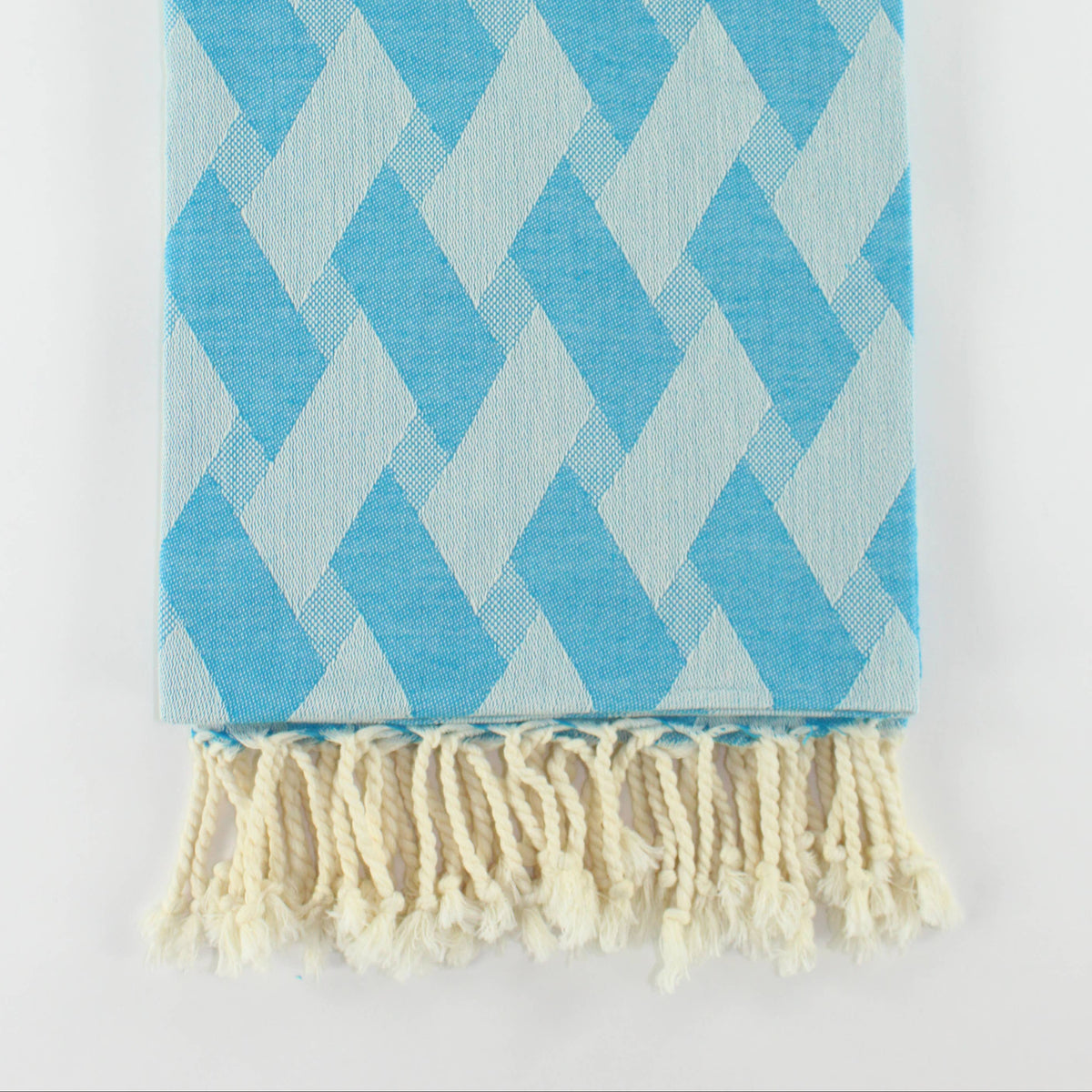 Prism Pattern Towel in Teal Blue