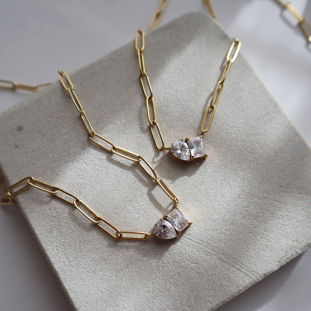 Toi et Moi Paperclip Necklace