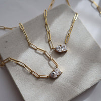 Toi et Moi Paperclip Necklace