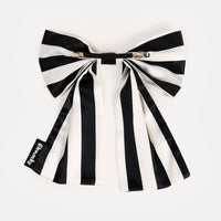 Silk Bow Barrette in Stripes