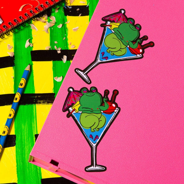 Happy Hour Frog Sticker