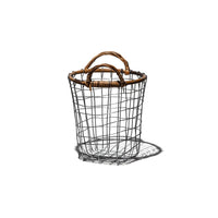 Small Rattan Top Wire Basket