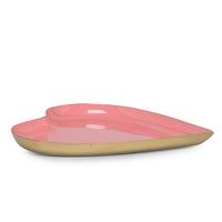 Heart Shaped Enamel Tray-Pink-5"W