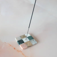 Marble Checks Incense Holder: Rainbow Marble Check