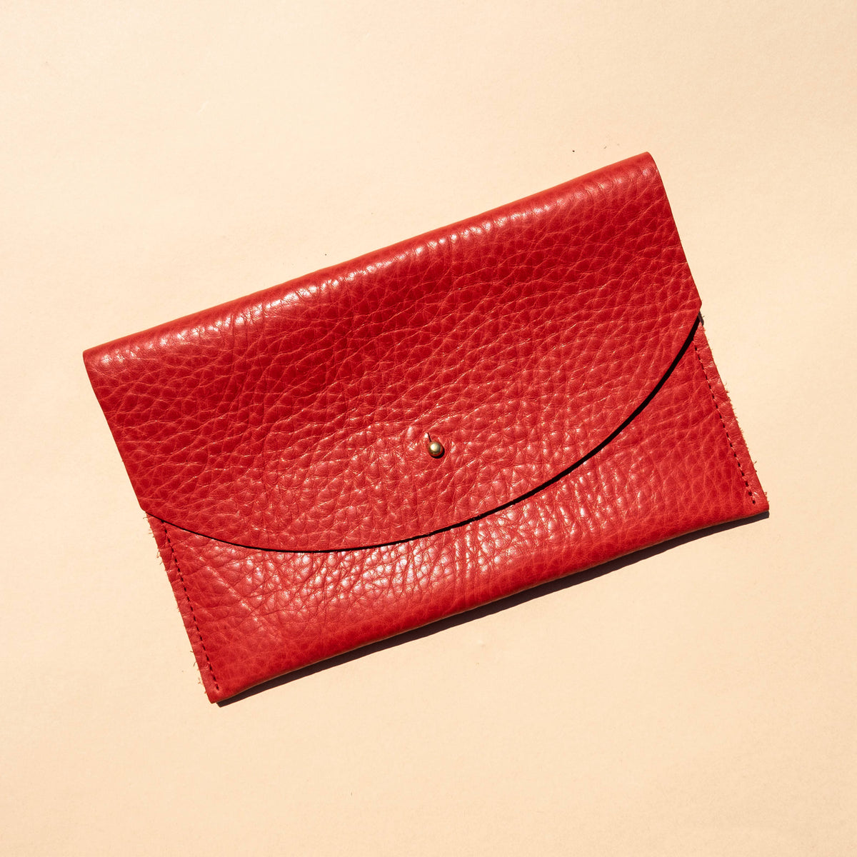 Envelope Pouch in Tomato Leather