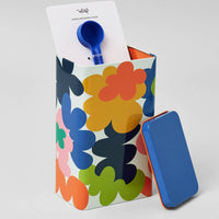 Abstract Flowers Coffee Tin
