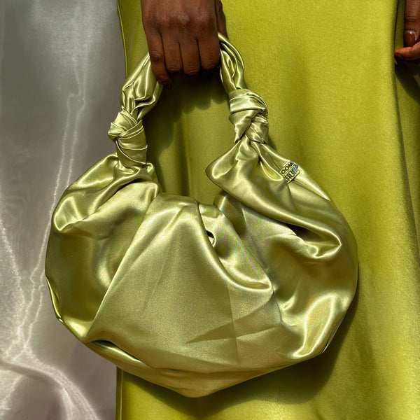 Knot Croissant Bag in Celery