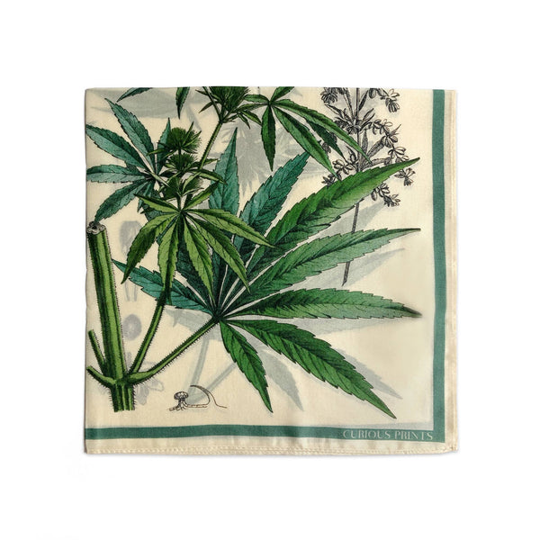 Botanical Cannabis Silk Scarf
