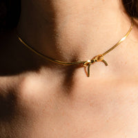 Bow Peep Choker  - 18k Gold Plated