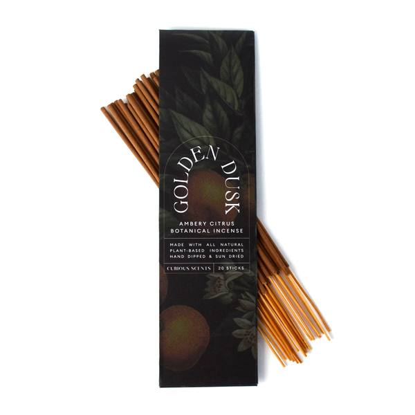 Golden Dusk Amber and Citrus Botanical Incense Sticks