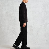 Amble Milano Stripe Polo in Black