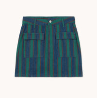 Stripe Mini Skirt in Stone