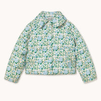 Small Roses Short Jacket in Light Cream
