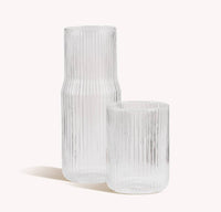 Ribbed Carafe in Clear