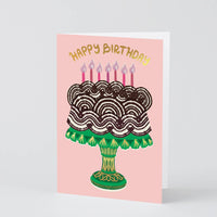 Cake & Candles Happy Birthday  Card