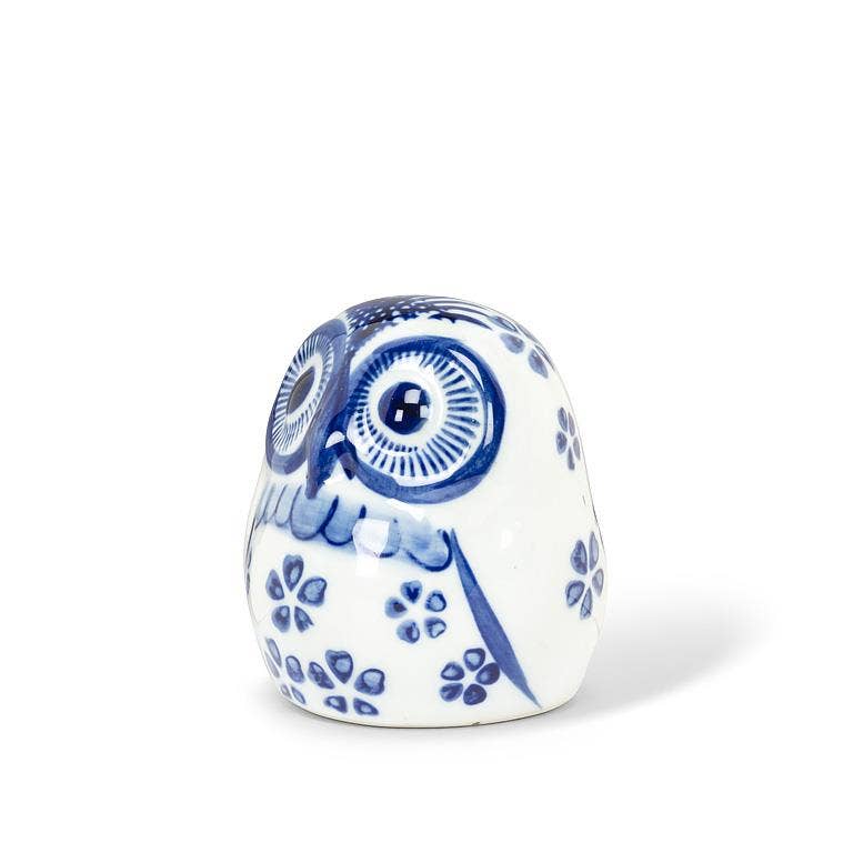 Blue & White Small Owl