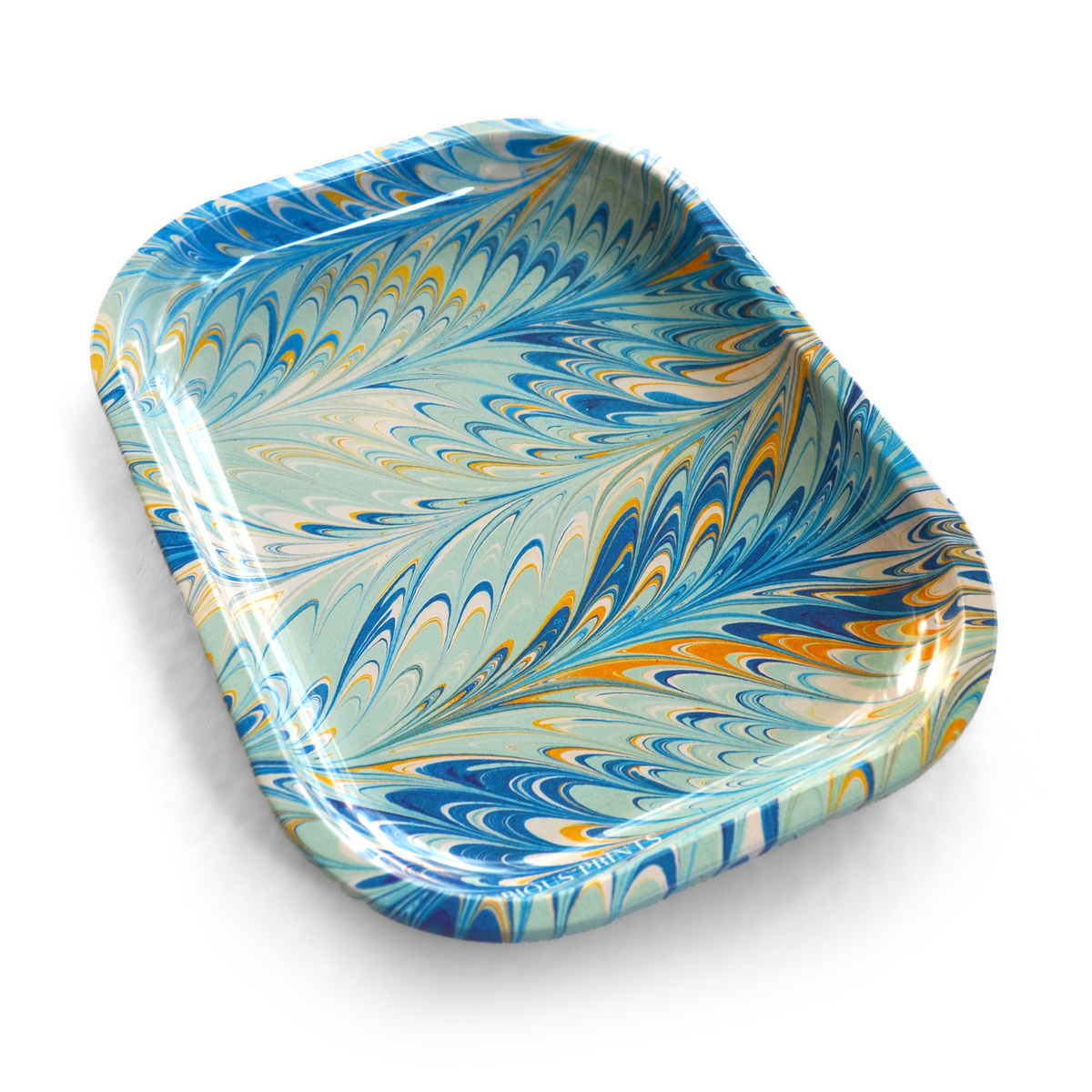 Marbled Pastel Blue Trinket Tray