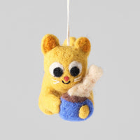 Chino, Cat and Mug Hanging Felt Ornament
