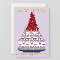 100 Cherries Happy Birthday Card