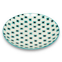 Aqua Dots & Squares Small Plate