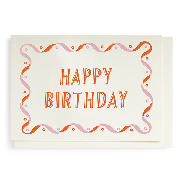 Pink and Orange Birthday Notelet Card