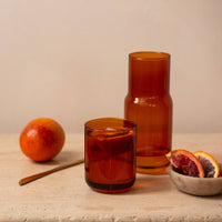 Tinted Glass Carafe in Amber