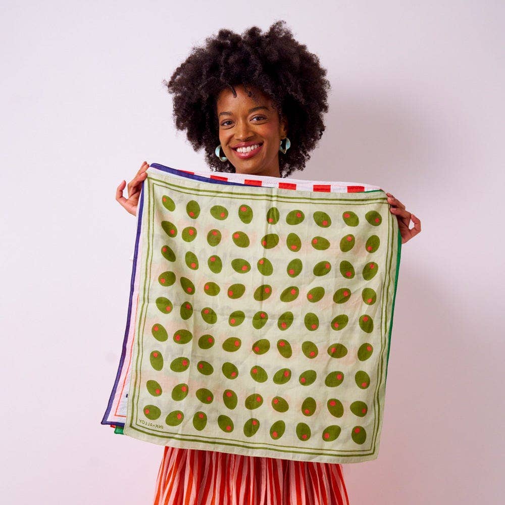 Olive Print Scarf