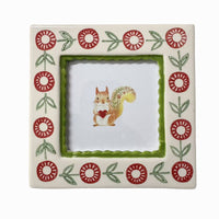 Hand-painted Green Flowers Photo Frame