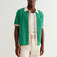 Belle Shirt in Tipped Pointelle