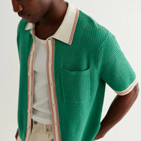Belle Shirt in Tipped Pointelle