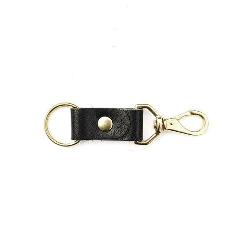 Leather Keychain in Black