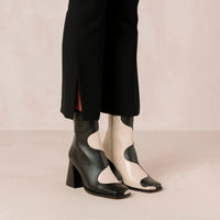 Blair Bicolor Ankle Boots in Black