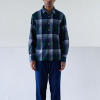 Winter Madras Plaid Shirt in Blue