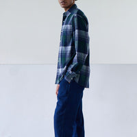 Winter Madras Plaid Shirt in Blue