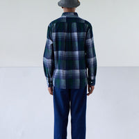 Winter Madras Plaid Shirt in Blue