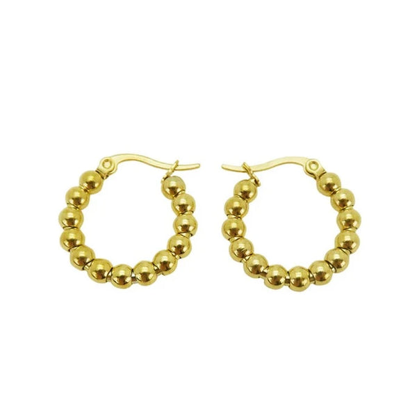 Bullet Creol Earrings in Gold