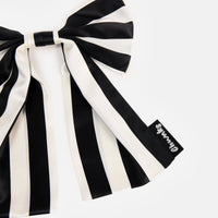 Silk Bow Barrette in Stripes