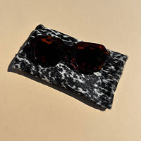 Sunglasses Case in Salt + Pepper Cowhide