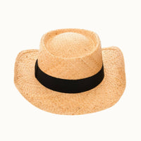 Raffia Western Gambler Hat