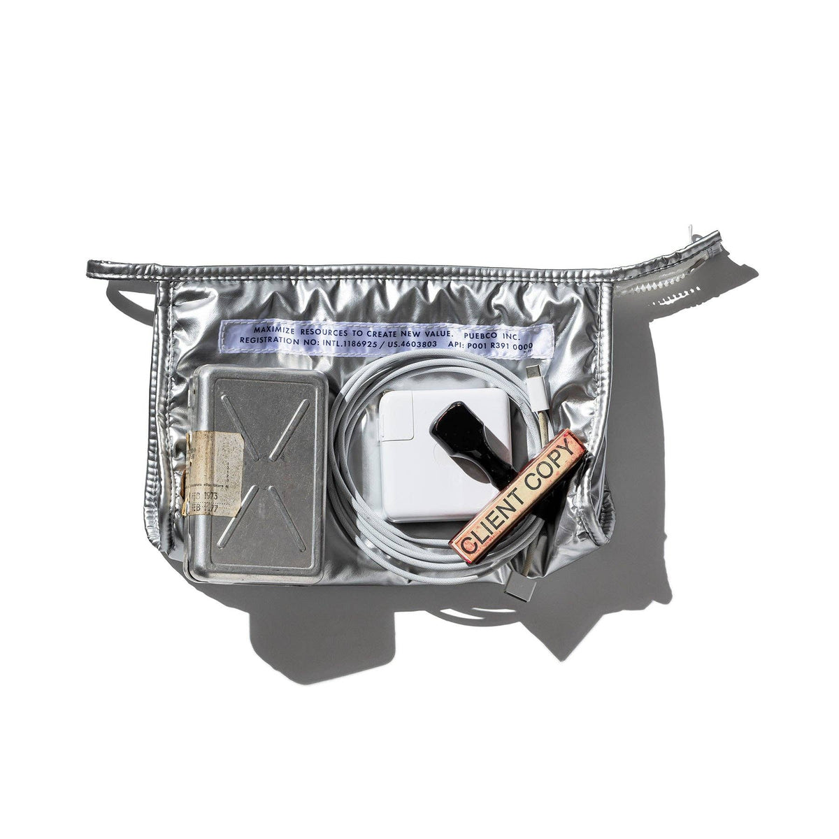Silver Zip Pouch