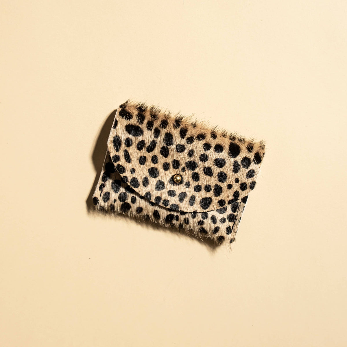 Cardholder in Tiny Spotted Cowhide