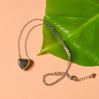 Can't Heartly Wait Mini Necklace - Silver