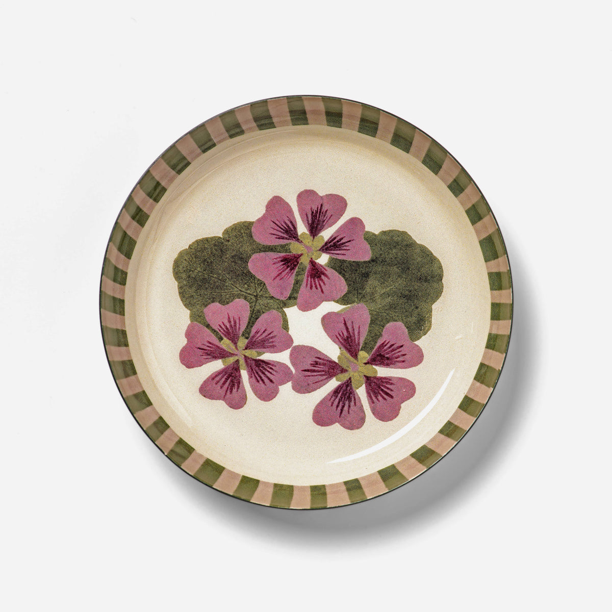Round Enamel Tray - Geranium