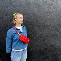 Bum Bag in Tomato Leather