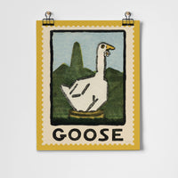 Goose Vintage Stamp Fine Art Print