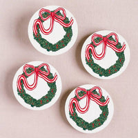 Holiday Wreath Coasters - Set of 4