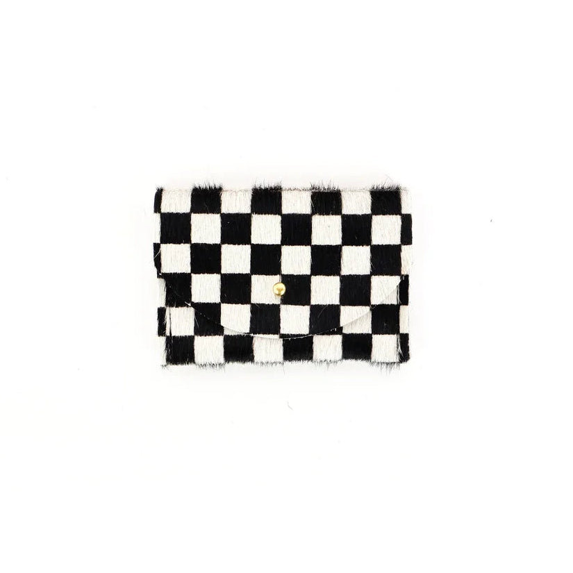 Cardholder in Checkered Cowhide